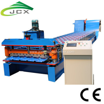 Trapezoidal roof panel forming machine